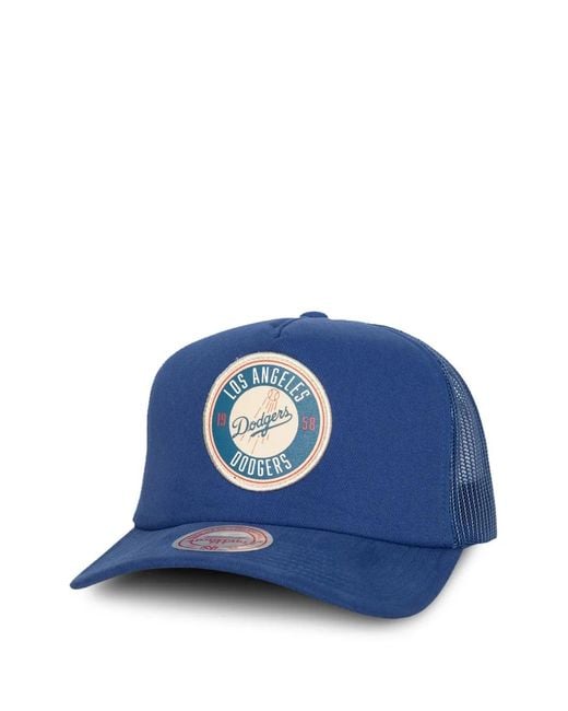 Mitchell & Ness Blue Mlb Cooperstown Circle Change Trucker Snapback Cap for men