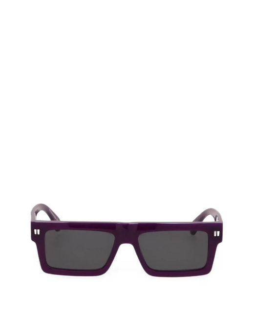 Off-White c/o Virgil Abloh Purple Rectangle-Frame Sunglasses