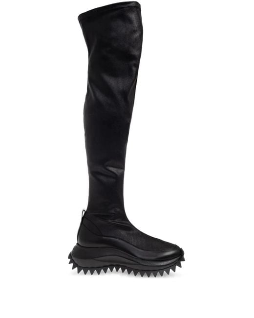 Vic Matié Black Knee-High Stretch Boots