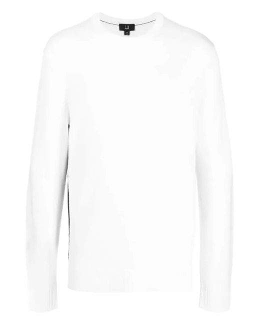 Dunhill White Cotton Sweater for men