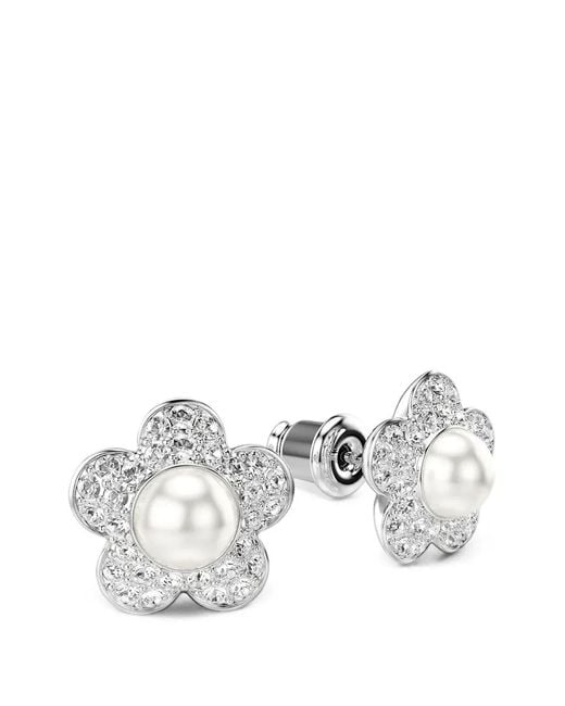 Swarovski White X Ariana Grande Crystal-Embellished Stud Earrings