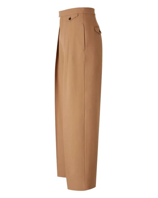 Chloé Natural High-Rise Gathered Pants