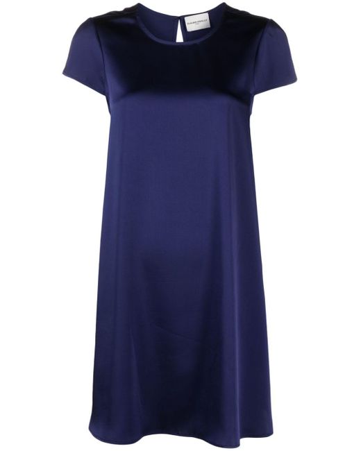 Claudie Pierlot A-lijn Satijnen Mini-jurk in het Blue