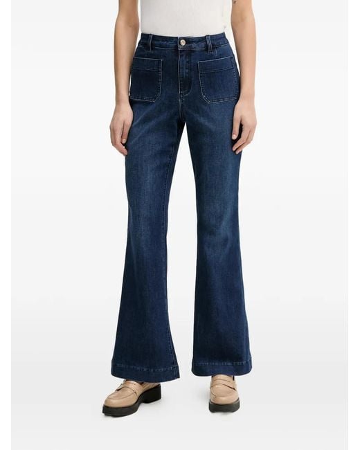 Joseph Ribkoff Blue Patch Pocket Denim Jeans