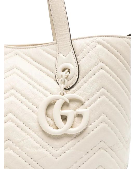 Gucci レディース ナチュラル ロゴチャーム ハンドバッグ 【公式通販】