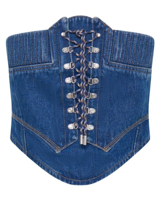 Dion Lee Blue Hiker Denim Corset