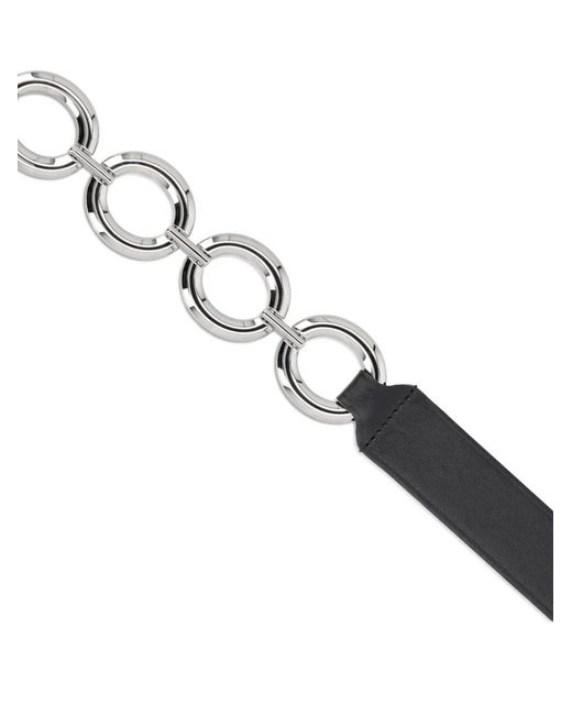 Miu Miu White Leather And Metal Belt