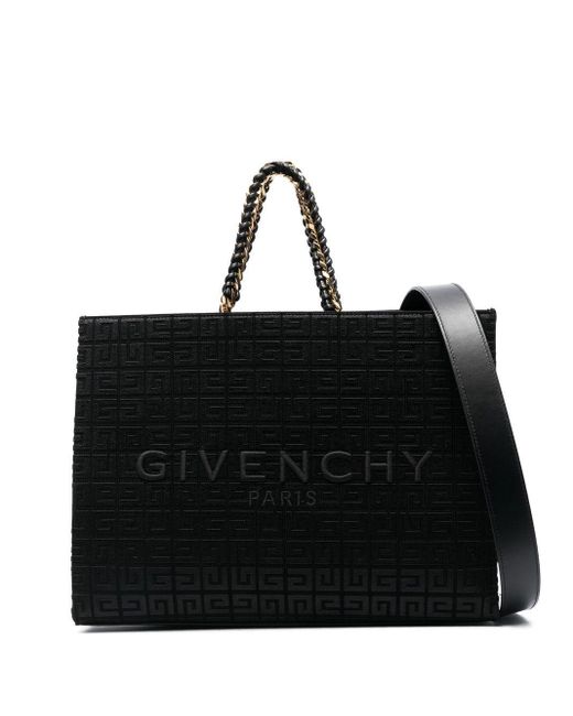 Givenchy Black 4g Monogram Medium G Tote Bag
