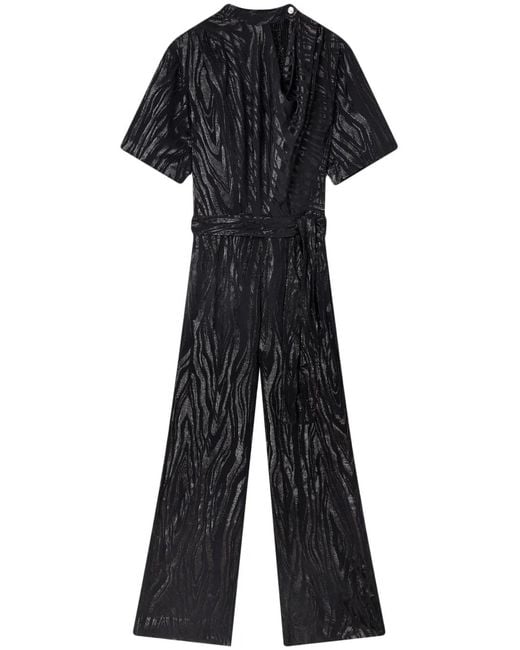 Stella McCartney Black Woodgrain Lurex Jumpsuit