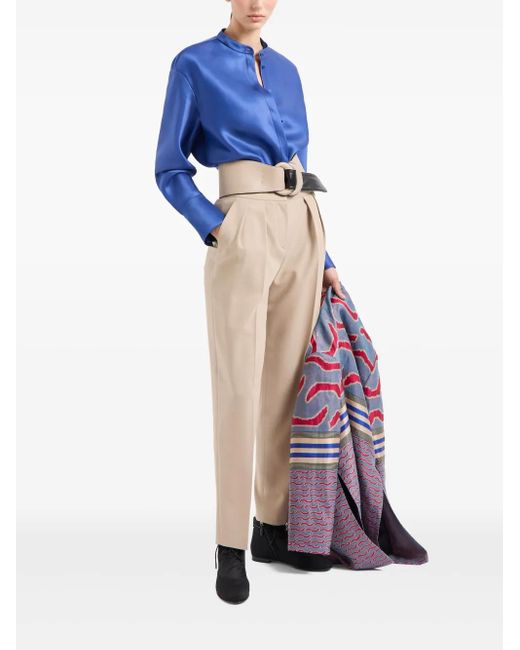 Giorgio Armani Natural Pleated Trousers