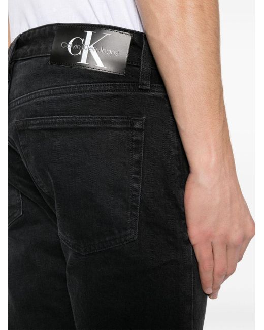 Calvin Klein Tief sitzende Slim-Fit-Jeans in Black für Herren