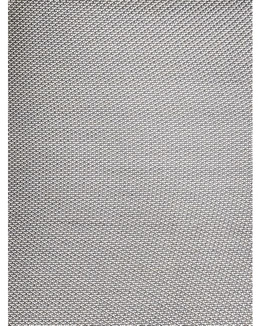 Elisabetta Franchi Gray Mesh Long-Sleeve Bodysuit