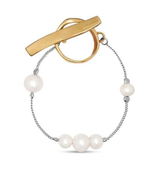 Dries Van Noten White Pearl-embellished Bracelet