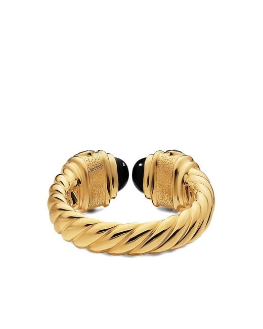 David Yurman Metallic 18K Renaissance Onyx And Tsavorite Ring