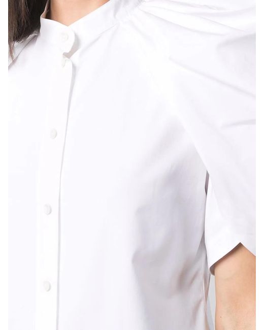 Stella McCartney White Short Puff Sleeve Shirt