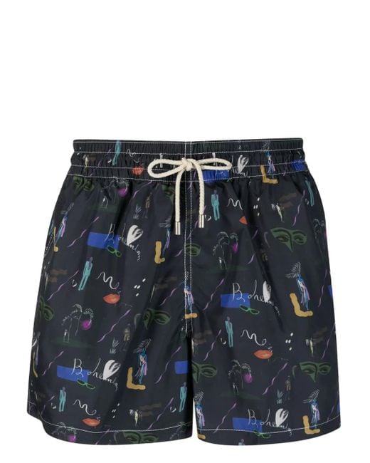 ARRELS Barcelona Blue X Cecilia Carlsted Boheme Swim Shorts for men