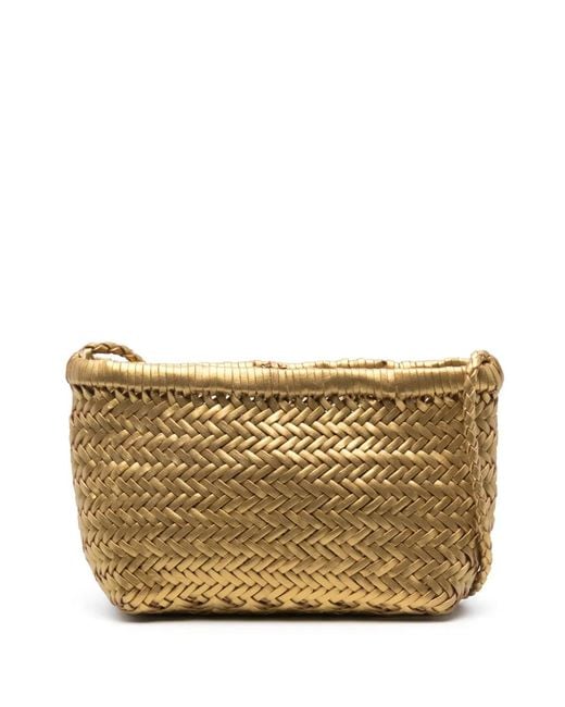 Dragon Diffusion Natural Minsu Leather Interwoven Shoulder Bag