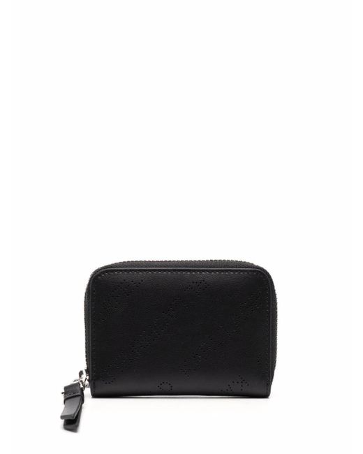 Karl Lagerfeld Leather K/punched Small Wallet in Black | Lyst UK