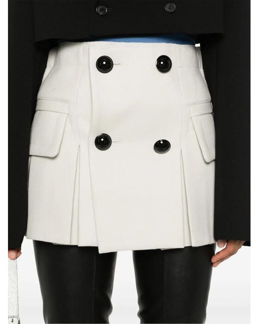 Sacai Natural Pleated Shorts