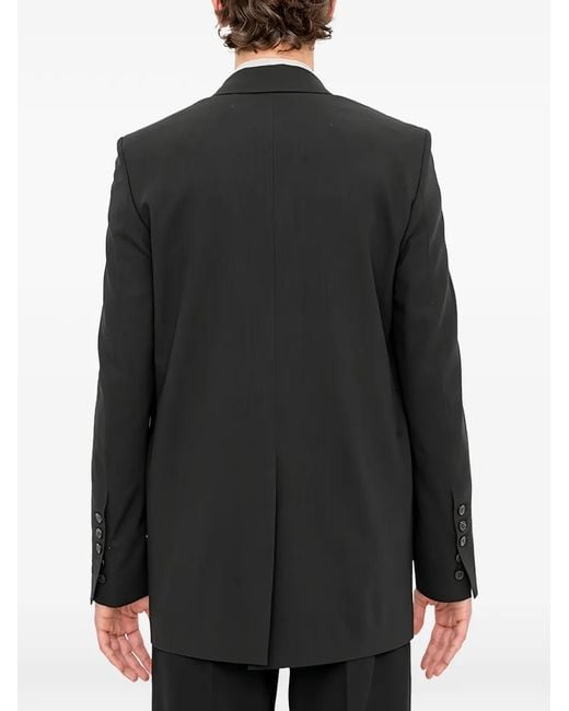 Rick Owens Black Concordian Button-Fastening Suit Jacket for men