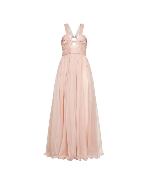 ERMANNO FIRENZE Pink Circle-Detail Empire Maxi Dress