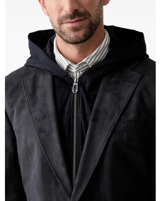 Joop! Black Hooded Single-Breasted Blazer for men