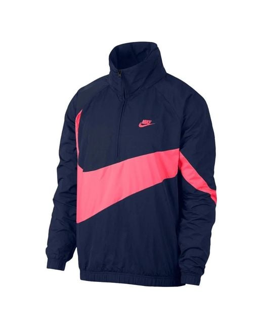 Nike Blue Nsw Half-Zip Track Jacket for men
