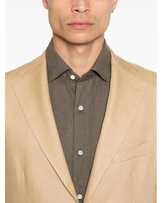 Tagliatore Natural Single-Breasted Notch-Lapels Suit for men