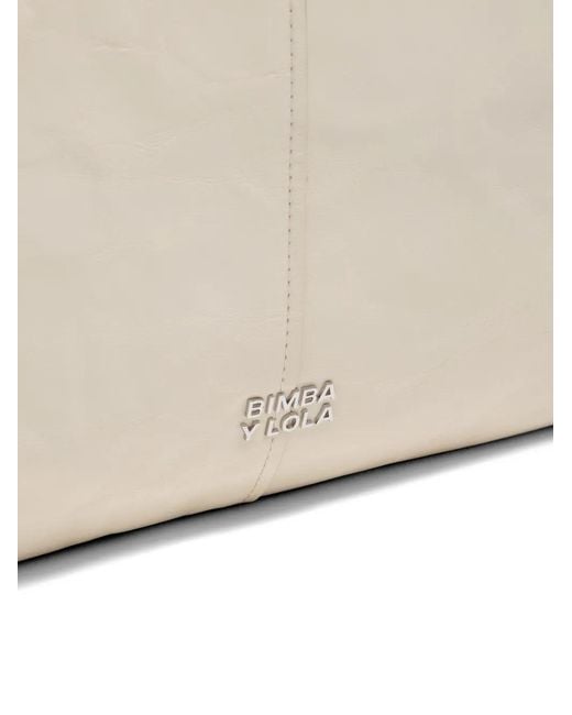 Bimba Y Lola Natural Large Paper Bikini Shoulder Bag