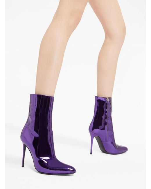 Giuseppe Zanotti Purple 105Mm Brytta Boots