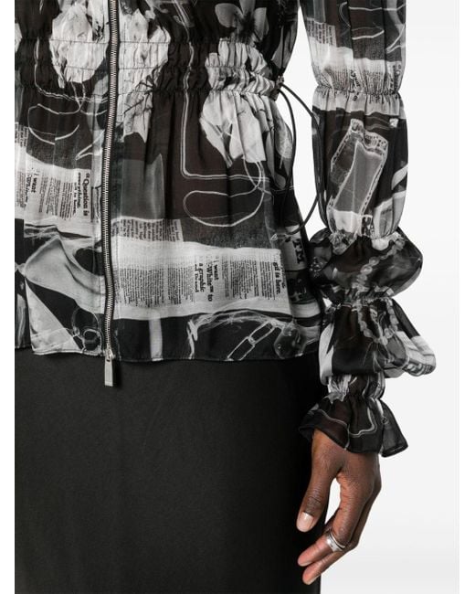 Blusa Xray di Off-White c/o Virgil Abloh in Black