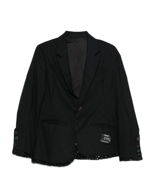 Undercover Black Sequin-Embellished Blazer