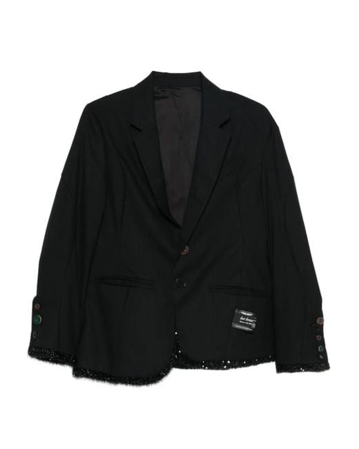 Undercover Black Sequin-Embellished Blazer
