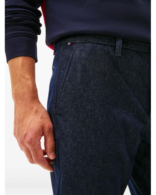 Pantalon Chino Denton À Détail Drapeau Tommy Hilfiger pour homme en coloris Blue