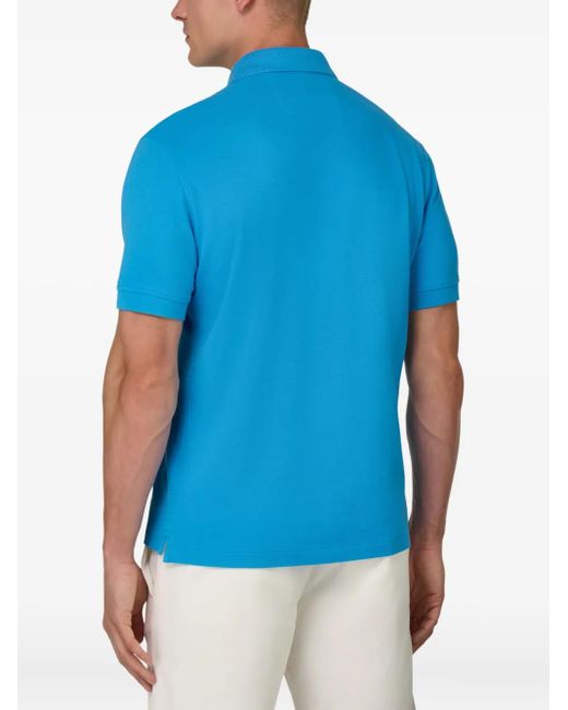 Boggi Poloshirt Aus Baumwoll-Piqué in Blue für Herren