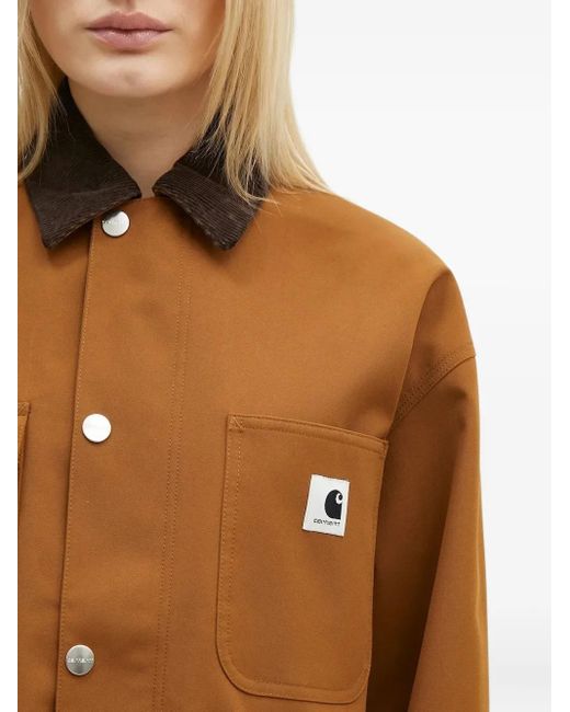 Veste À Col En Velours Côtelé Carhartt en coloris Brown