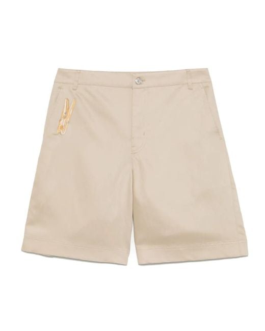Moschino Natural Peg-Patch Shorts