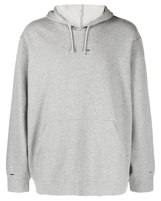 Givenchy Gray Cotton Hoodie for men
