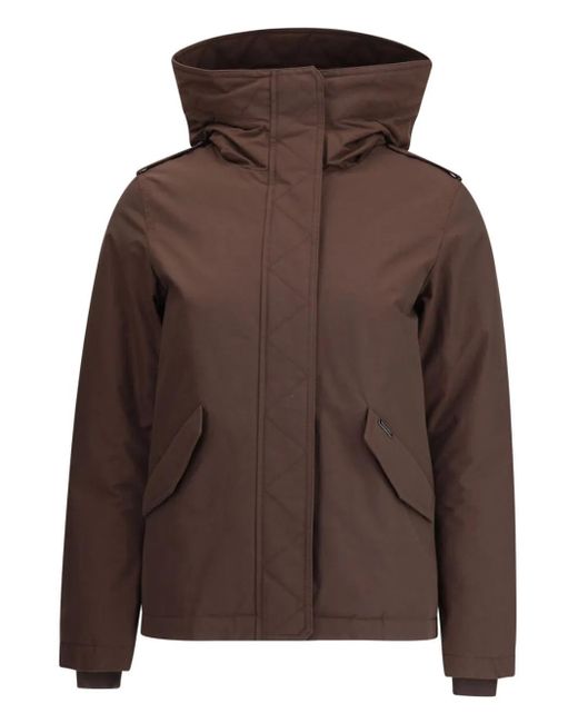 Woolrich Brown Hooded Padded Jacket