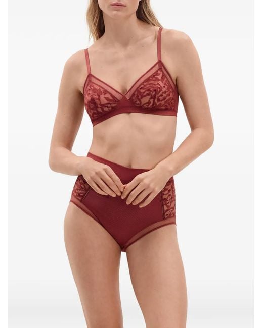 Eres Red Fraicheur Wireless Triangle Bra
