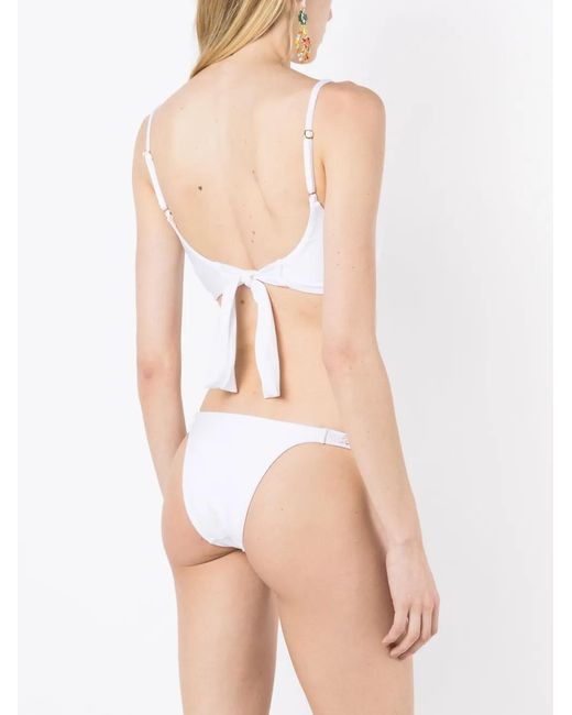 Amir Slama White Bead-Embellished Bikini
