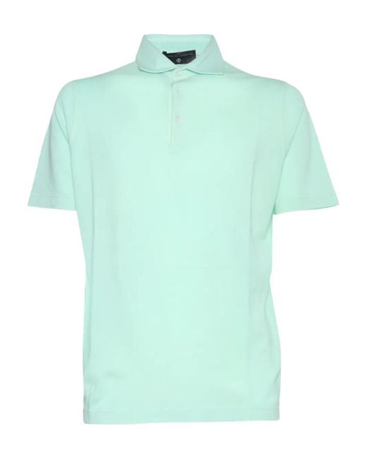 FILIPPO DE LAURENTIIS Green Short-sleeve Polo Shirt for men