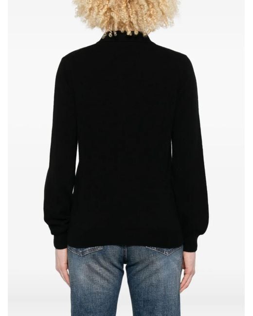 Blazé Milano Black Button-Placket Polo Top
