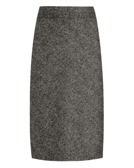 Dolce & Gabbana ヘリンボーン ペンシルスカート Gray