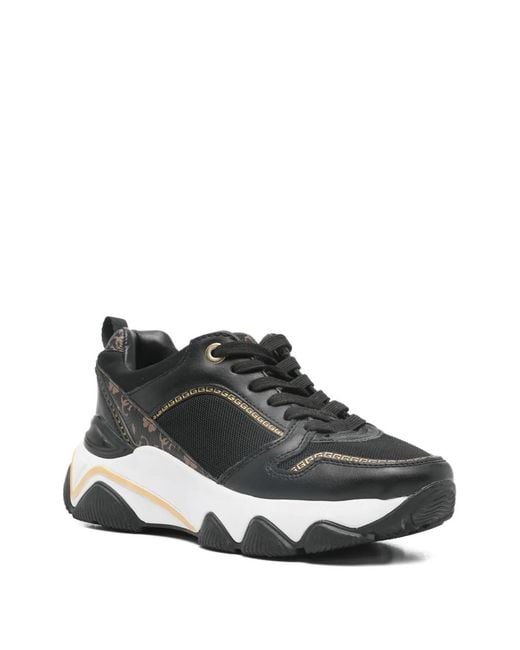 Guess White Logo Pattern Sneakers