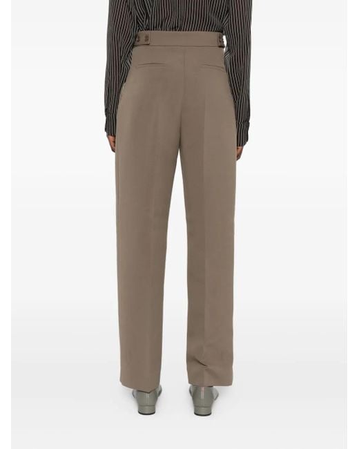 Frankie Shop Gray Pleated Buttoned Trousers