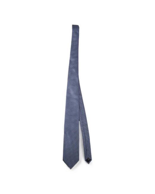 Pal Zileri Blue Geometric-Pattern Tie for men