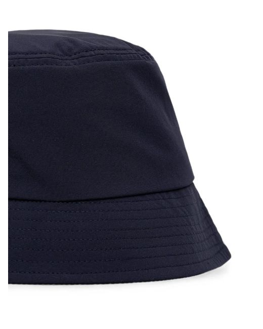 EA7 Blue Logo-Patch Bucket Hat