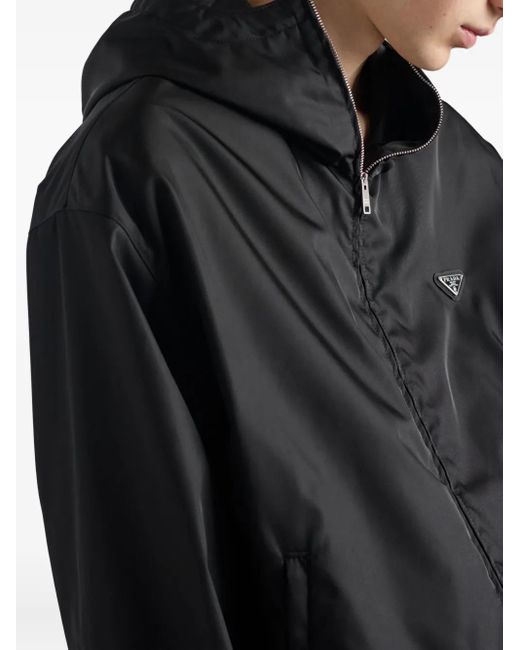 Prada Kapuzenjacke mit Reißverschluss in Black für Herren