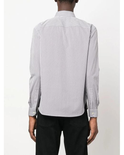 Saint Laurent Blue Striped Shirt for men
